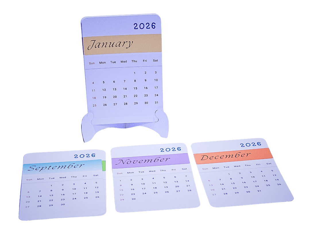 2026 Monthly Calendar Pages, 12-Month Wall Calendar with January to December Monthly Views, Pastel Color Headers